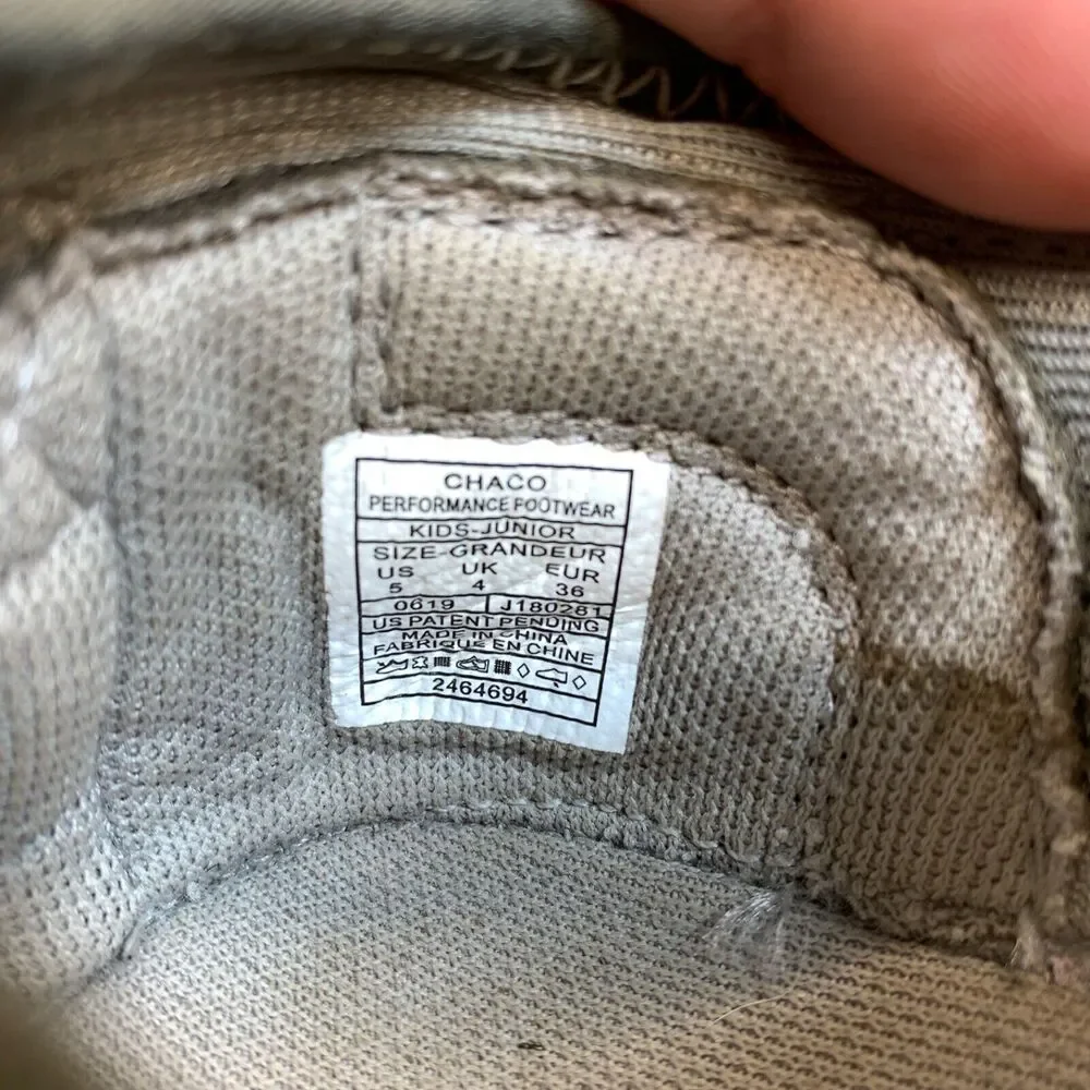 CHACO Odyssey Gray‎ Sport Water Sandal Shoes Little Kids Boys Girls Size 5 36